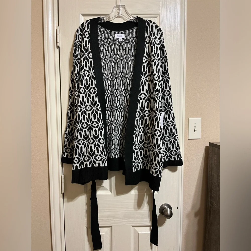 Croft & Barrow Tie Waist Cardigan - Picture 3 of 5